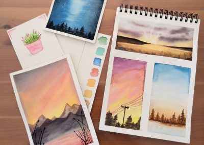 aquarelles paysages